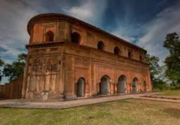 Talatal Ghar, an ancient architectural structure in Sivasagar, Assam, India.